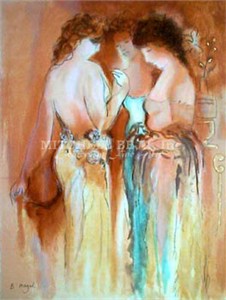 Batia Magal Limited Edition Serigraph on Paper:"High Class Party"