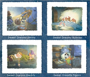 Toby Bluth Handsigned and Numbered Limited Edition Hand Deckled Giclee on Paper:"The Sweet Dreams Suite"