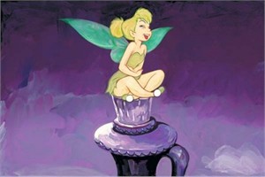 Jim Salvati  Handsigned and Numbered Limited Edition Giclee on Canvas: "Tickled Tink"