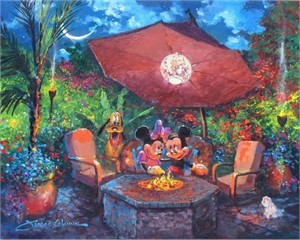 James Coleman Signed and Numbered Gicl�e on Canvas Hand-Embellished with Painted Accents: "Coleman's Paradise"