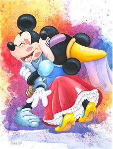 Michelle St. Laurent Signed and Numbered Hand-Textured Gicl�e on Canvas: "We're in Love"