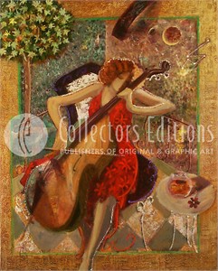 Sabzi Limited Edition Giclee / Serigraph on Canvas :"Sonata "