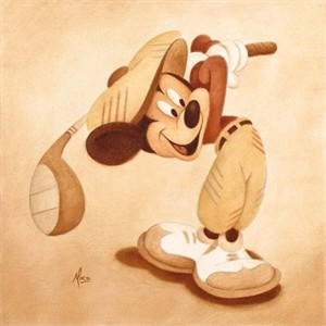 Mike Kupa Handsigned and Numbered Limited Edition Giclee on Canvas: "Sports Series -  Fore"
