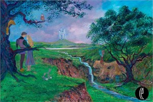 Peter & Harrison Ellenshaw Handsigned and Numbered Limited Edition Embellished Giclee on Canvas: "Once Upon a Dream"