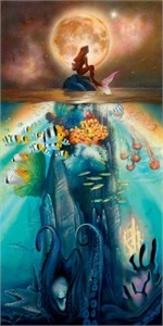 John Rowe Handsigned and Numbered Limited Edition Giclee on Canvas:"Fathoms Below"