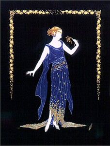 Ert� Limited Edition Embossed Serigraph:"Flower Petal Gown"