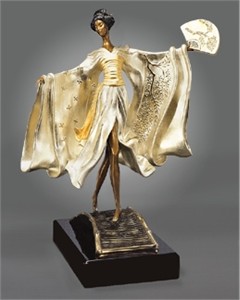 Ert� Limited Edition Bronze Sculpture:"Asian Princess"