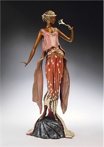 Ert� Limited Edition Bronze Sculpture:"Flower Petal Gown"