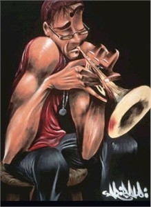 David Garibaldi  Handsigned and Numbered Limited Edition Giclee on Canvas:"Movin' Fingers"