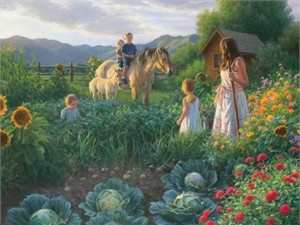 Robert Duncan Handsigned and Numbered Limited Edition Giclee on Canvas:"The Summer Foal"