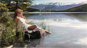 Steve Hanks Hand Signed and Numbered Limited Edition Gicl�e Canvas: "Canadian Beauty"
