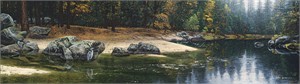 Stephen Lyman Hand Numbered Estate Signed Limited Edition Masterwork Gicl�e Canvas:"Riparian Riches"