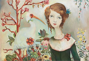 Cassandra Barney  Hand Signed and Numbered  Canvas Giclee:"Angelina's Paradise"