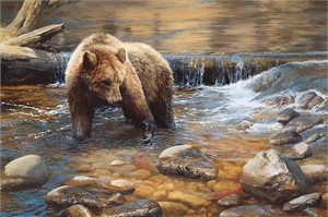 Bonnie Marris Hand Signed and Numbered Limited Edition Canvas Giclee:"Fish Tales"