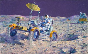 Alan Bean  Hand Signed and Numbered Gallery Wrap Canvas Edition:"Lunar Grand Prix"