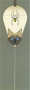 Charley Harper Estate Stamped and Numbered Limited Edition Giclee Print  :"Along Came a Spider "