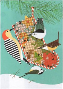 Charley Harper Limited Edition Lithograph:"Backyard Birds"