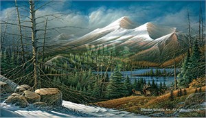 Terry Redlin Handsigned and Numbered Limited Edition Artist Proof Print: "Master of the Valley"