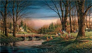Terry Redlin Handsigned and Numbered Limited Edition Artist Proof Print: "Spring Fishing"