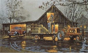 Dave Barnhouse Hand Signed and Numbered  Limited Edition Canvas: "Last Chore of the Day"