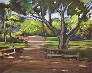 Gaspar Cunha Open Edition Giclee on Canvas:"Park in Kendall"