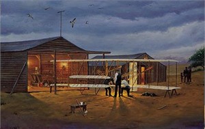 Dave Barnhouse Hand Signed  Open Edition Print "Preflight Check at Kitty Hawk "