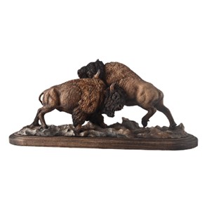 Greg Peltzer Limited Edition Buffalo Sculpture: "Test Of Strength"