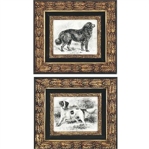 Joey Duncan Designer Framed Print: "Dogs Pk/2"