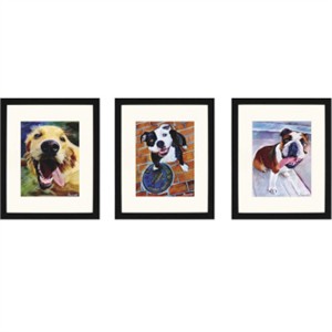 Malanta Knowles Designer Framed Print: "Dogs That I Know III Pk/3"