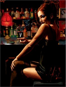 Fabian Perez Handsigned and Numbered Limited Edition Embellished Giclee on Canvas: "Marissa III"