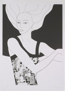 Unknown Signed Edition Lithograph :"Black and White"