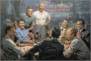 Andy Thomas Tribute Edition Republican Presidents 30x45 Giclee on Canvas:"Grand Ol' Gang "