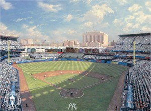 Thomas Kinkade Signed and Numbered Limited Edition Print and Hand Embellished Canvas: "Yankee Stadium"
