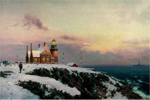 Thomas Kinkade Signed and Numbered Limited Edition Hand Embellished  Canvas:"Block Island"