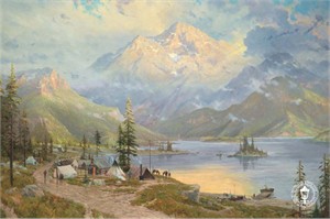 Thomas Kinkade Signed and  Numbered Limited Edition Archive Collection Canvas:"The Edge of Wilderness"