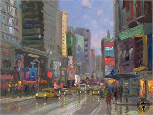 Thomas Kinkade Signed and Numbered Limited Edition Canvas: "Times Square"