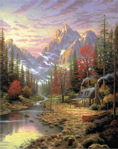 Thomas Kinkade Signed and Numbered Limited Edition Print and Hand Embellished Canvas:" The Good Life"