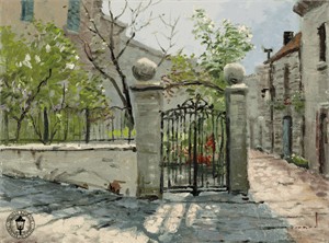 Thomas Kinkade Countersigned "Robert Girrard Limited Edition Canvas: Sunlit Garden "