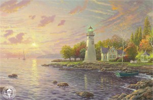 Thomas Kinkade Signed and Numbered Limited Edition Print and Hand Embellished Canvas:" Serenity Cove" 
