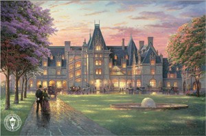 Thomas Kinkade Signed and Numbered Limited Edition Print and Hand Embellished Canvas:"Elegant Evening at Biltmore"