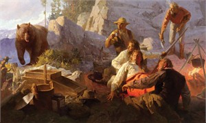 Mian Situ Handsigned and Numbered Limited Edition Gicl�e Canvas:"The Intruder, Angel�s Camp, California, 1849"