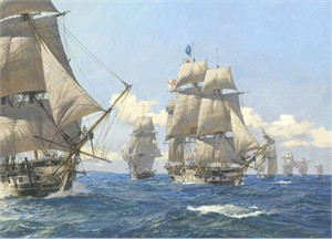 Geoff Hunt Hand Signed and Numbered Limited Edition Print: "West  Indies Squadron" 