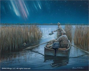 Thomas Wosika Original Oil Painting:"Pals II-Northern Lights"